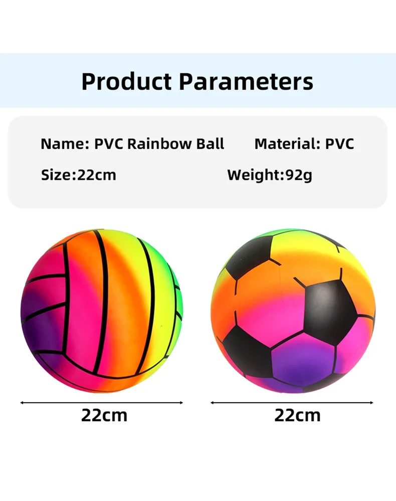 Ballon Gonflable Arc-en-Ciel 22 cm Plage
