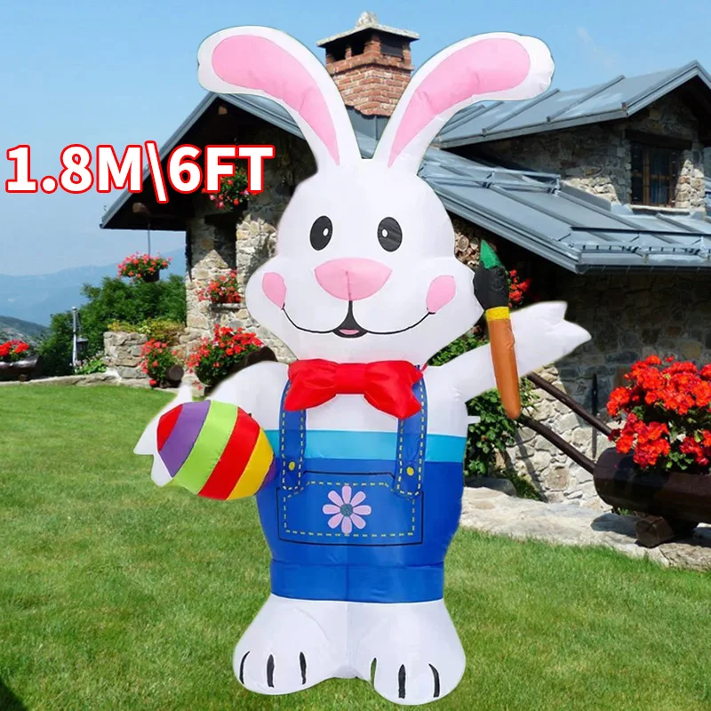 Décoration Gonflable Pâques Lapin Œuf 1,8 m