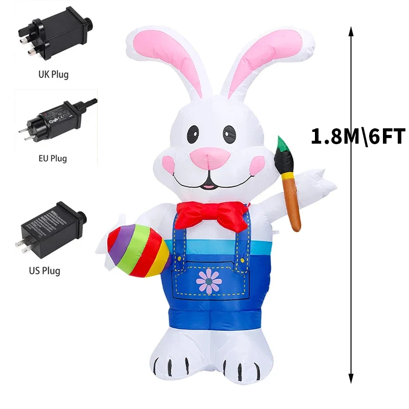 Décoration Gonflable Pâques Lapin Œuf 1,8 m