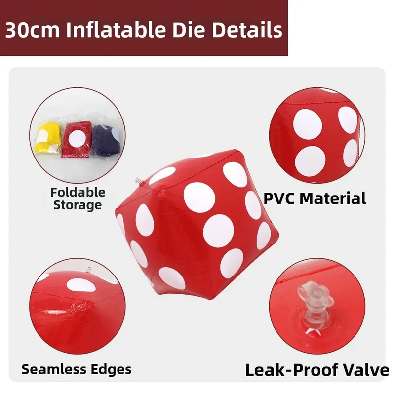 Accessoire Gonflable Dés Géants 30 cm Plage