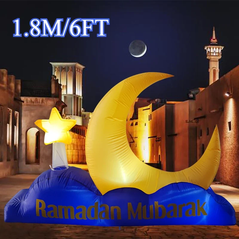 Décoration Gonflable Ramadan Lune Étoiles