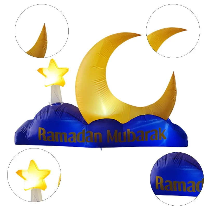 Décoration Gonflable Ramadan Lune Étoiles
