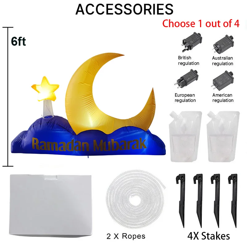 Décoration Gonflable Ramadan Lune Étoiles