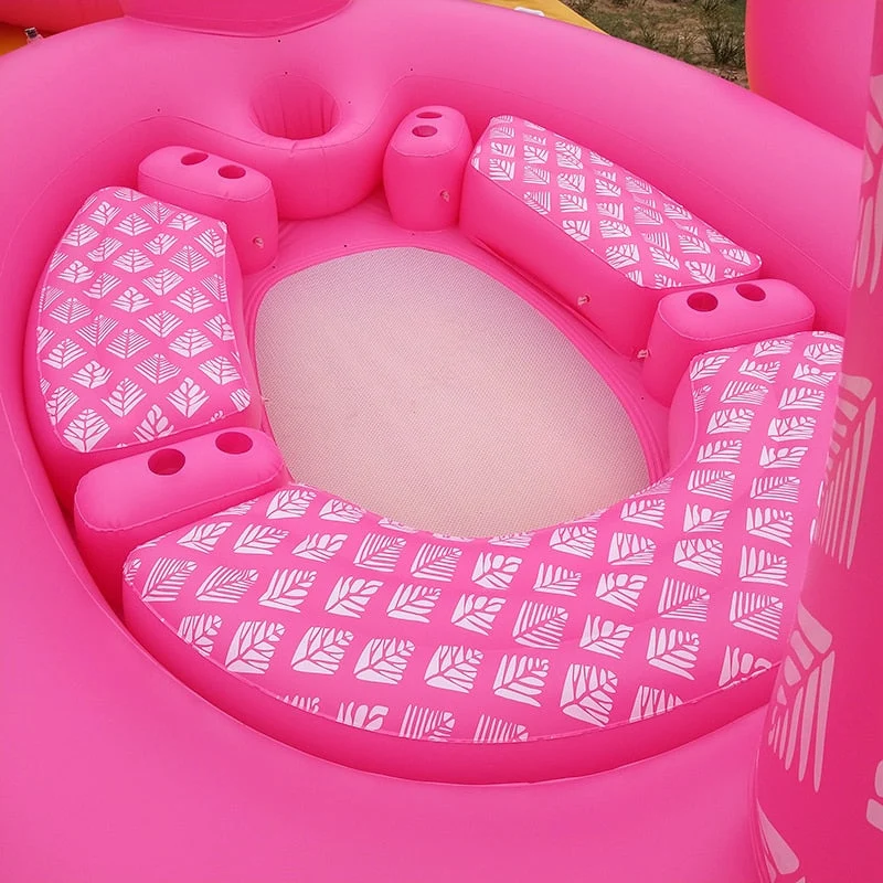 Bouée Gonflable Flamant Rose (6 Personnes)