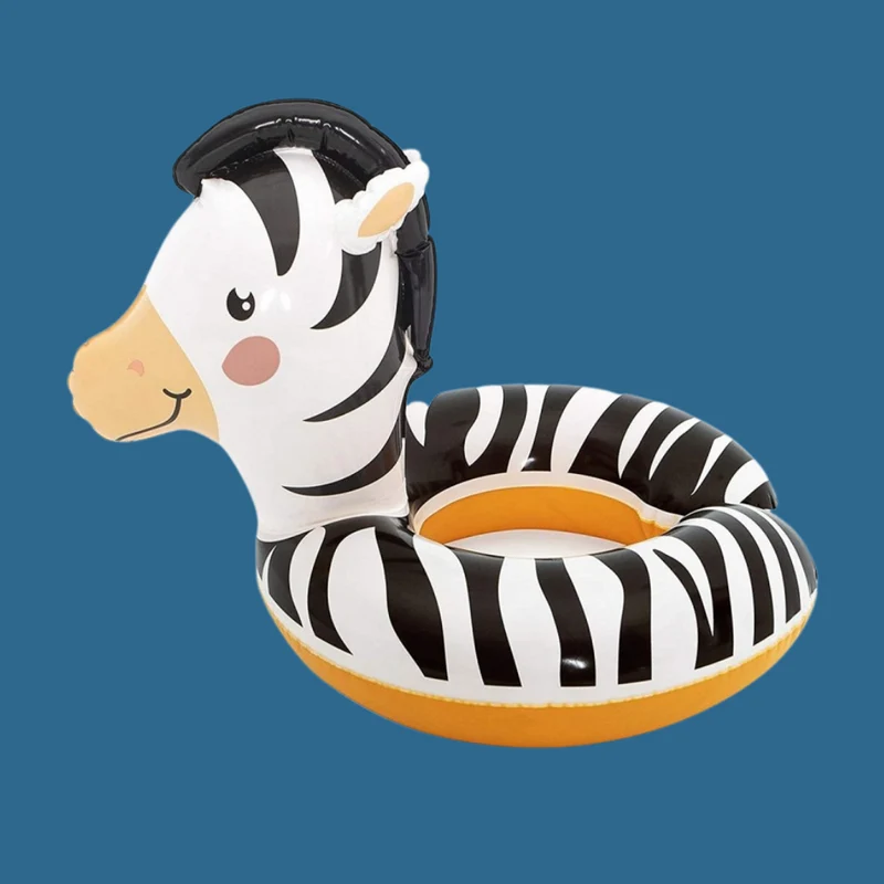 Bouée Anneaux tête d'animal Zèbre, Oiseau, Singe - 3 modèles assortis. d'âge: 3-6 ans