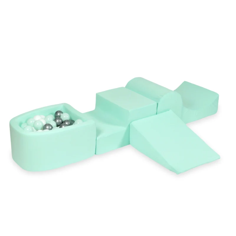 Aire de jeux en mousse avec colline et piscine micro menthe + 100 balles