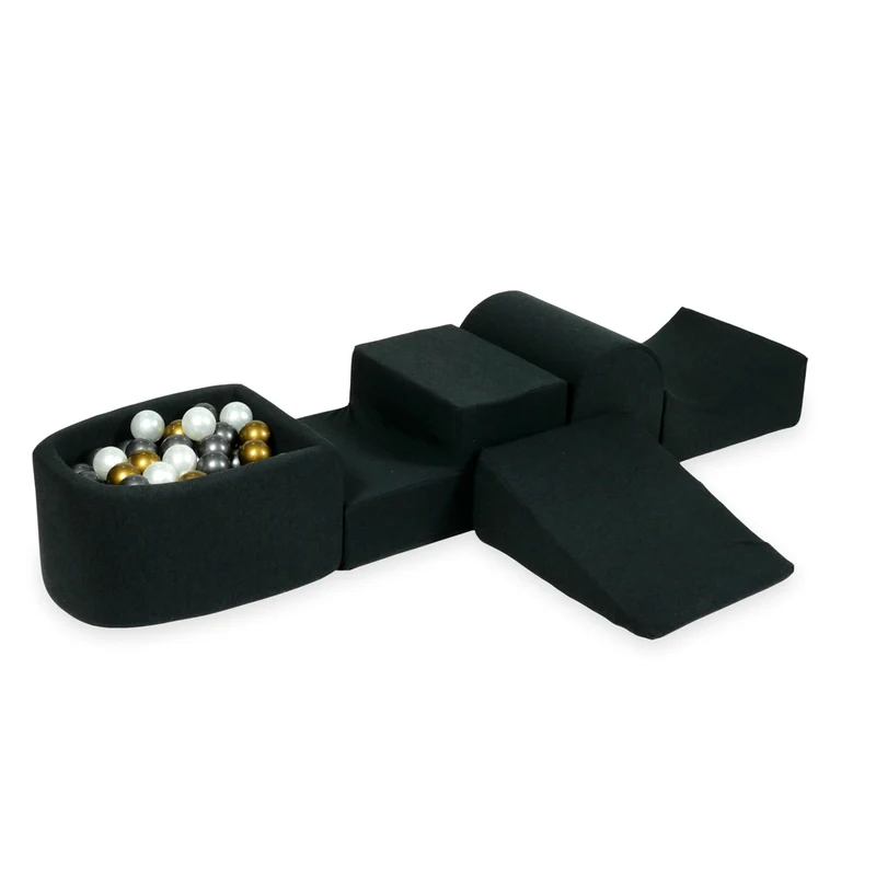 Aire de jeux en mousse avec colline et piscine micro graphite + 100 balles