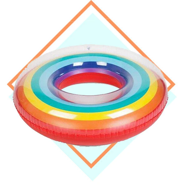 Bouée Gonflable Donut Arc-en-ciel