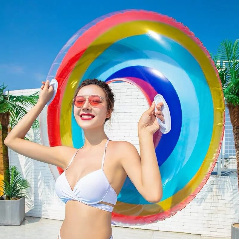 Bouée Gonflable Donut Arc-en-ciel