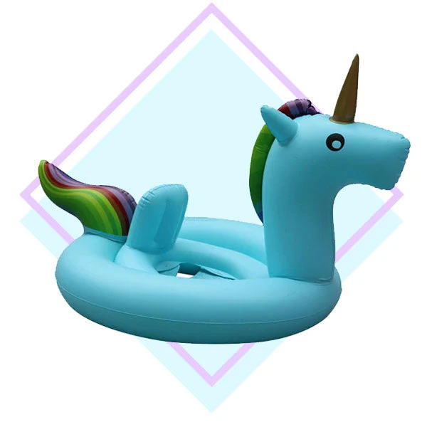 Bouée Gonflable Enfant Licorne Bleue
