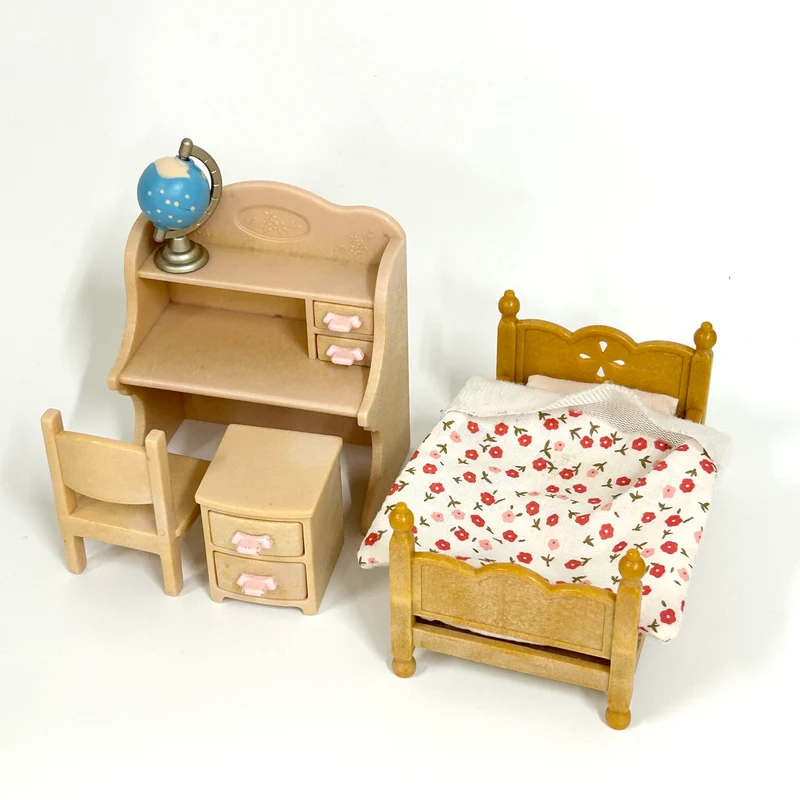 [used] Desk and Bed Set Sylvanian Families Calico Critters