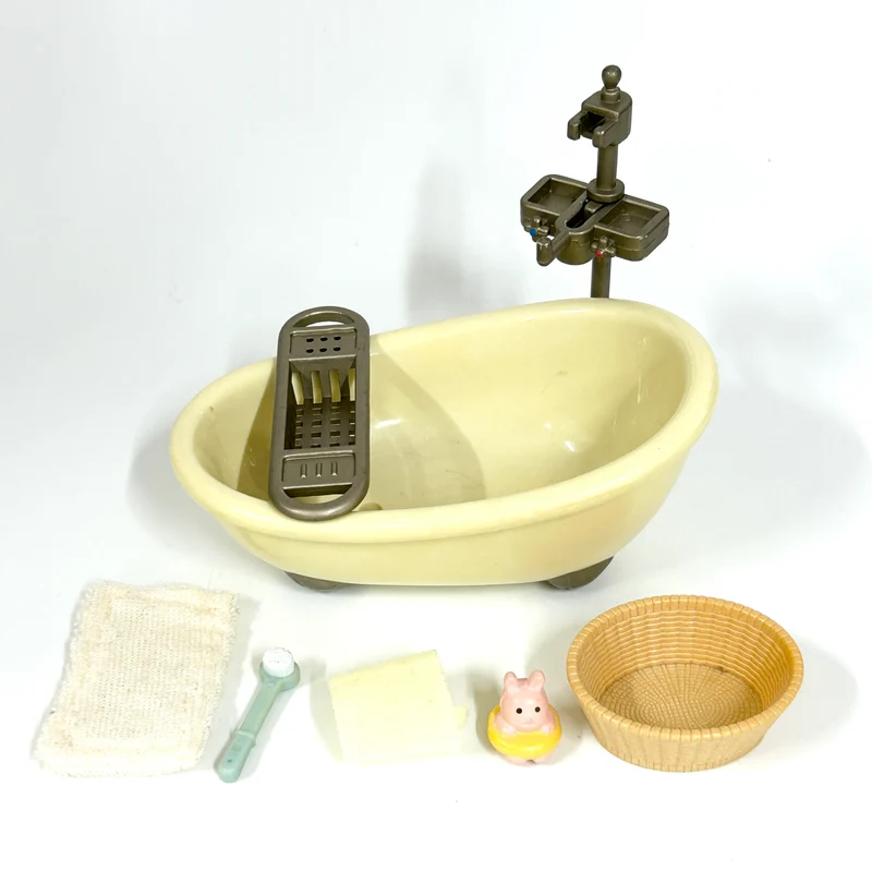 [used] Bathtub Set Sylvanian Families Calico Critters