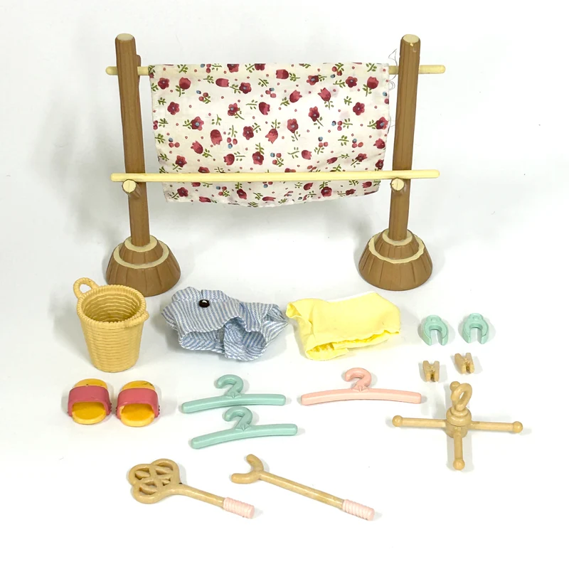 [used] Washing Clothespole Set KA-610 Sylvanian Families Calico Critters