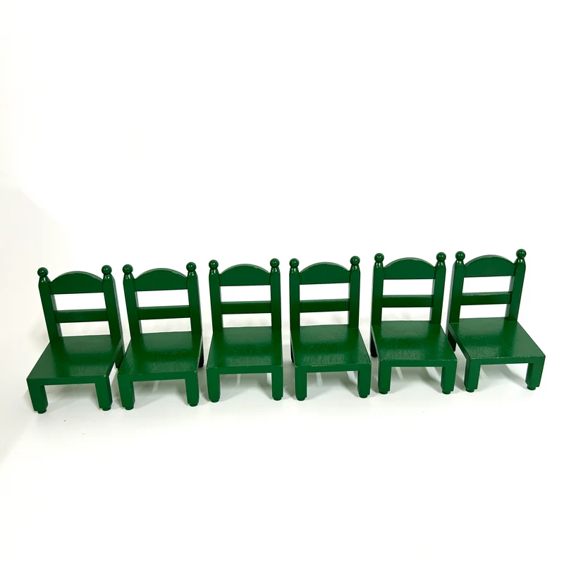 [used] Vintage Green Family Table Chairs 1986 KA-27 Sylvanian Families Calico Critters