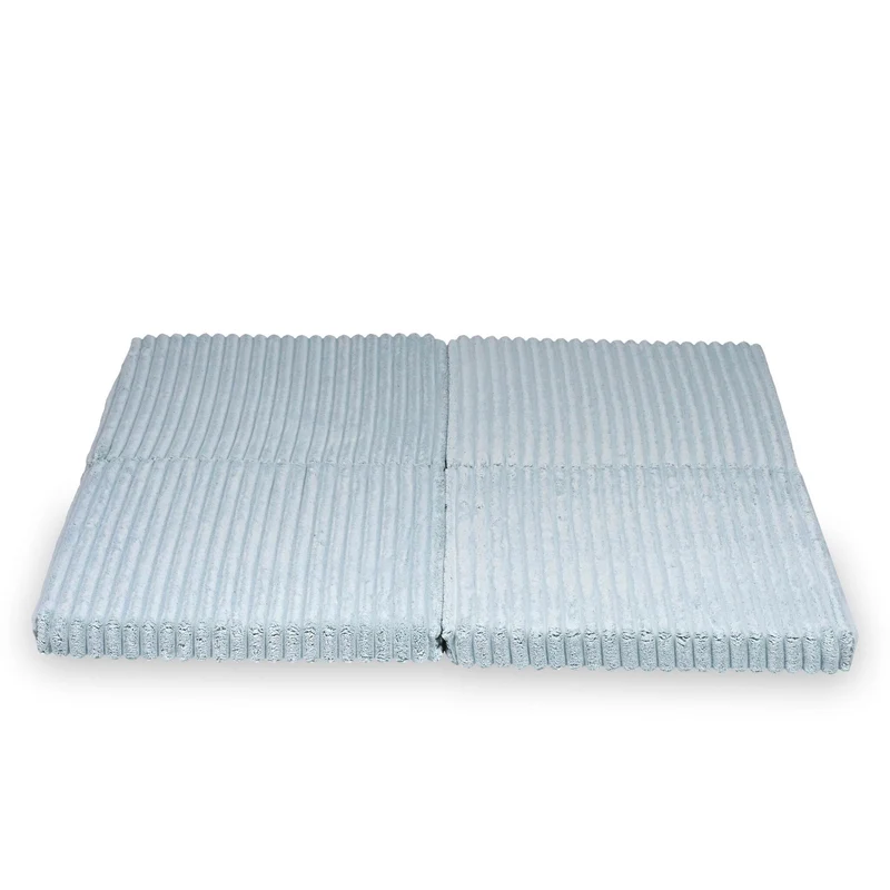 Tapis de jeu bébé pliable carré 120 × 120 cm en tissu gaufré