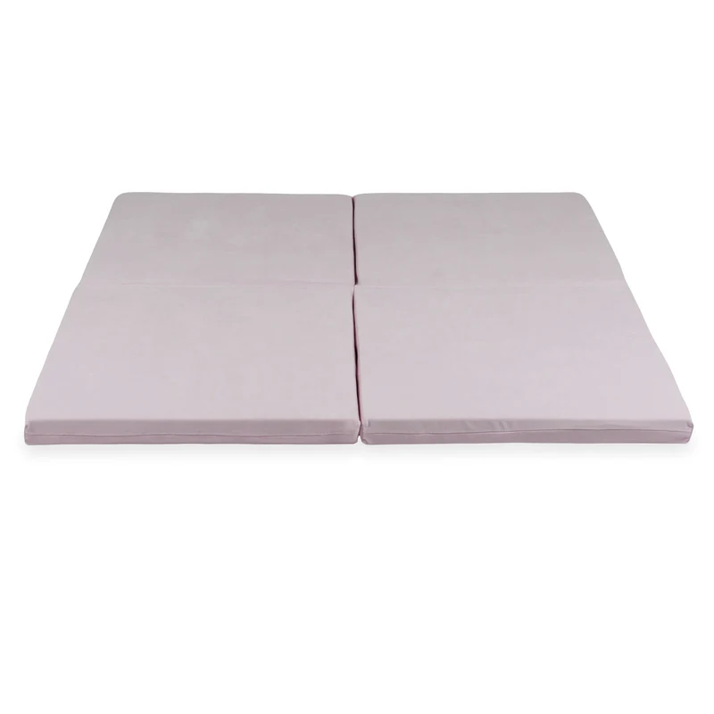 Tapis de jeu bébé pliable carré 120 × 120 cm en velvet soft