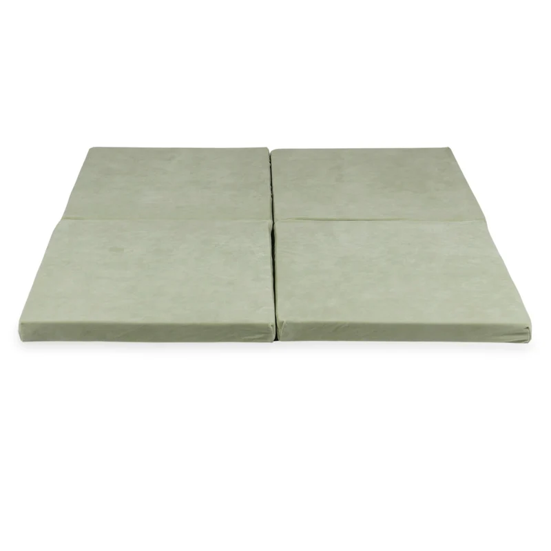 Tapis de jeu bébé pliable carré 120 × 120 cm en velvet soft