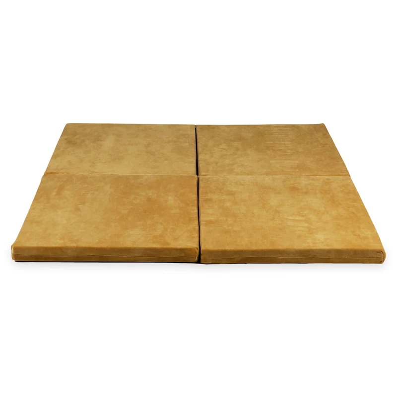 Tapis de jeu bébé pliable carré 120 × 120 cm en velvet soft