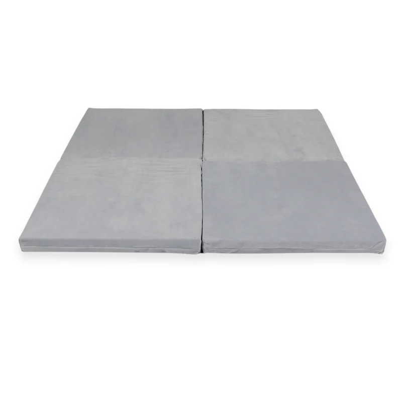 Tapis de jeu bébé pliable carré 120 × 120 cm en velvet soft