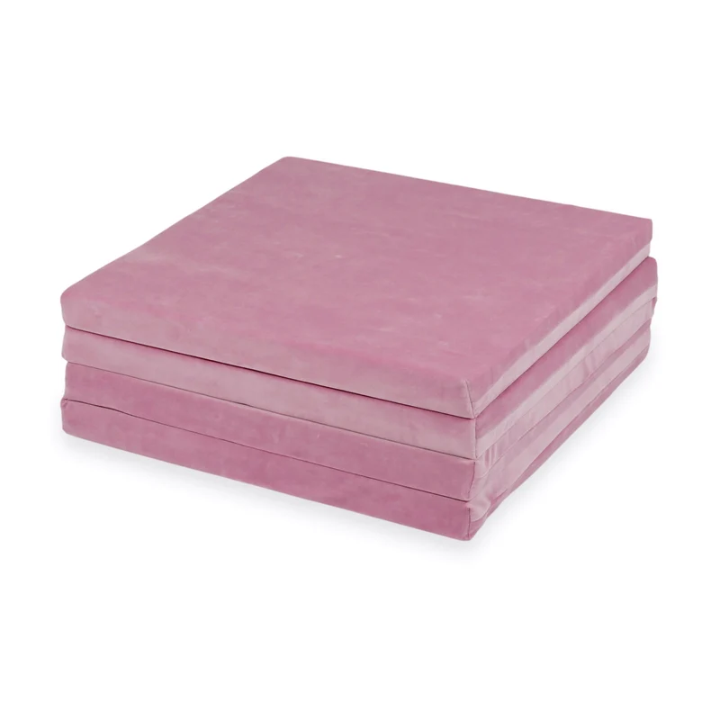 Tapis de jeu bébé pliable carré 120 × 120 cm en velvet soft