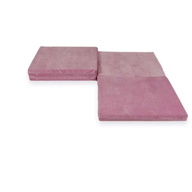 Tapis de jeu bébé pliable carré 120 × 120 cm en velvet soft