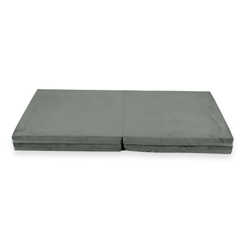 Tapis de jeu bébé pliable carré 120 × 120 cm en velours