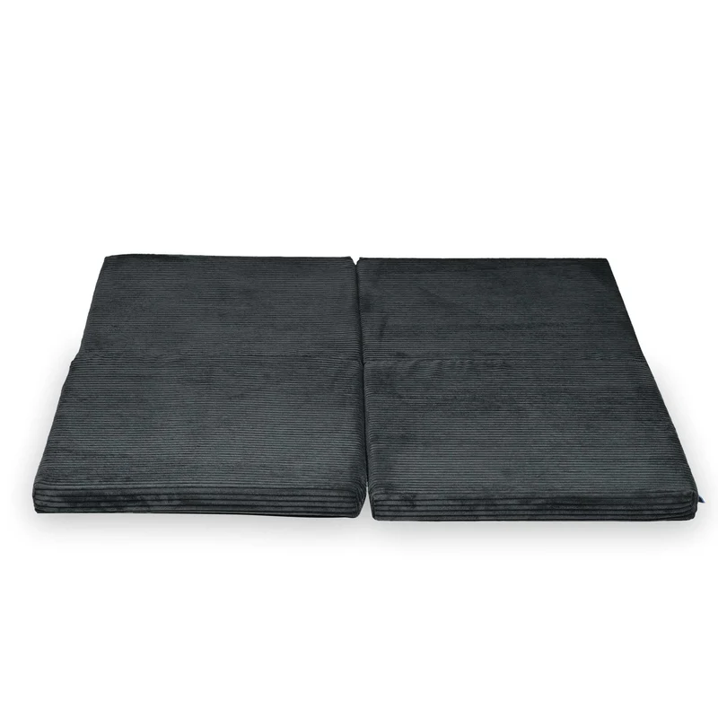 Tapis de jeu bébé pliable carré 120 × 120 cm en velours côtelé