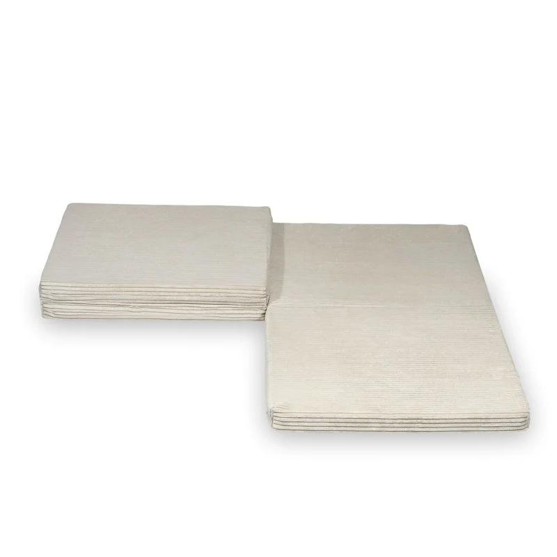 Tapis de jeu bébé pliable carré 120 × 120 cm en velours côtelé