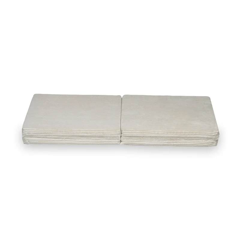 Tapis de jeu bébé pliable carré 120 × 120 cm en velours côtelé