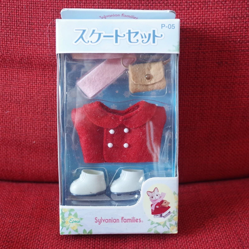 SKI SET Epoch Japan P-04 Retired Rare Calico Critters Sylvanian Families