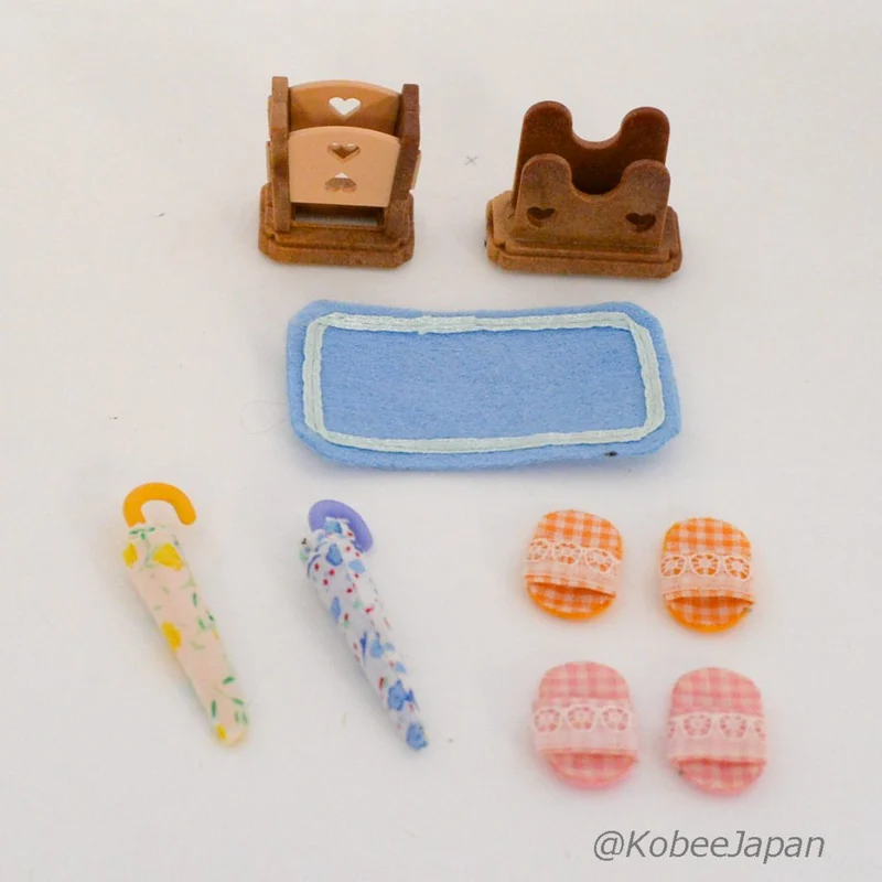 Slippers Umbrella Stand Set KA-510 Sylvanian Families Calico Critters