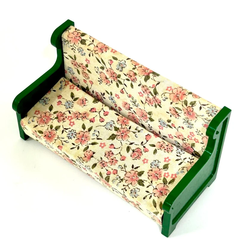 [used] Vintage Green Sofa Set Sylvanian Families Calico Critters