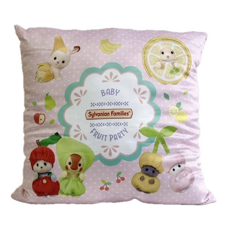 Square Cushion 43cm Baby Fruit Party Sylvanian Families Calico Critters