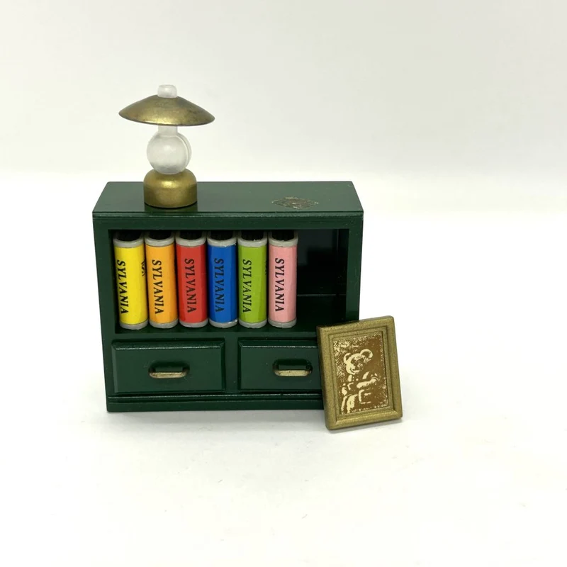 [Used] GREEN BOOKSHELF SET KA-05 Japan Sylvanian Families