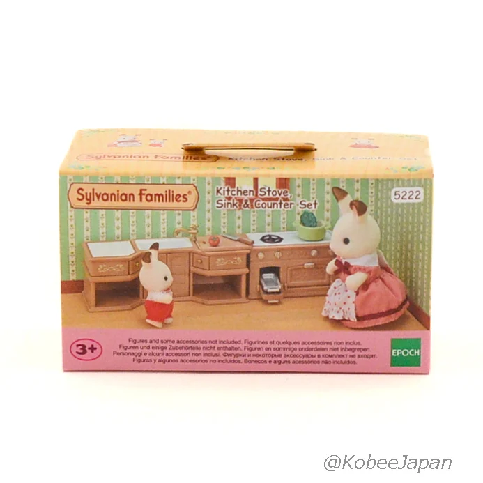 Kitchen Stove, Sink Counter Set 5222 Sylvanian Families Calico Critters