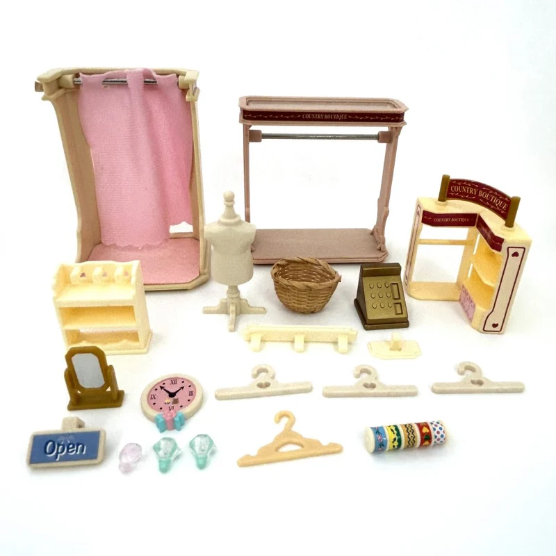 [Used] CLOTHING SHOP SET Epoch Japan Sylvanian Families
