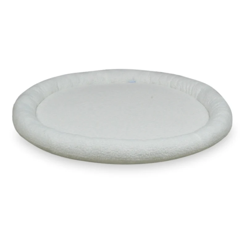 Tapis de jeu bébé nid 120 cm en boucle blanc