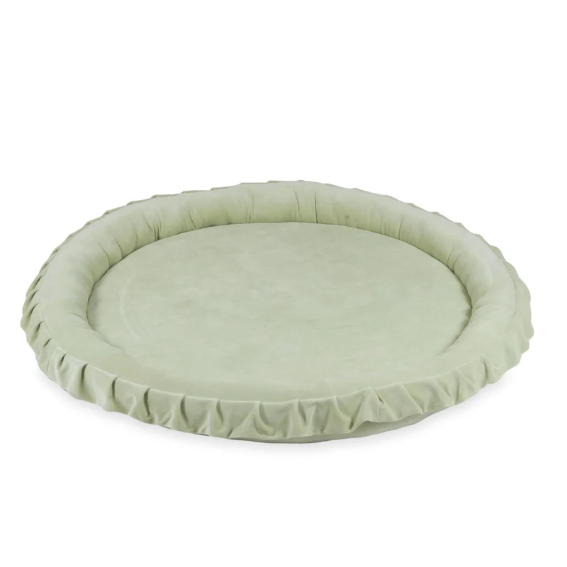 Tapis de jeu bébé nid 120 cm en velvet soft