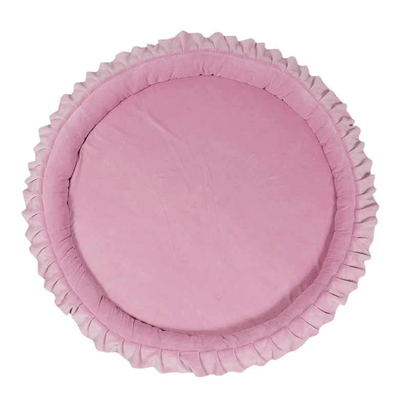 Tapis de jeu bébé nid 120 cm en velvet soft