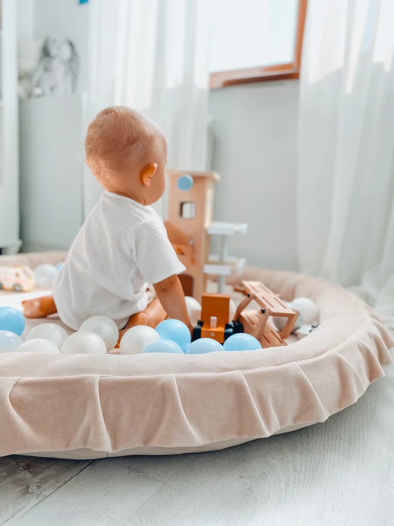 Tapis de jeu bébé nid 120 cm en jersey