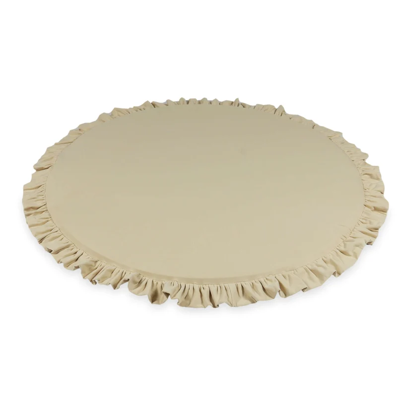 Tapis de jeu bébé rond 100 cm avec volant en jersey