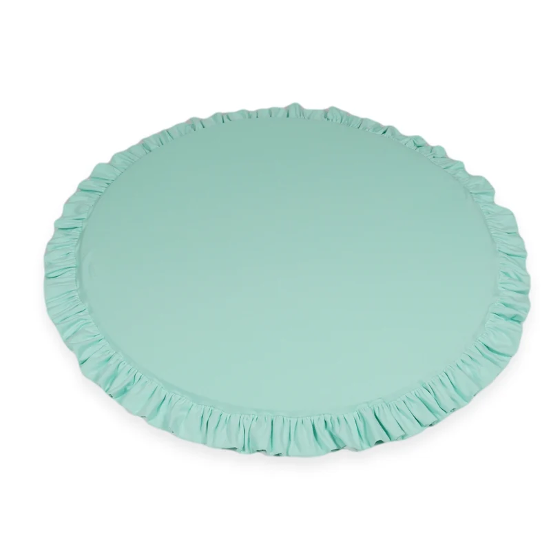 Tapis de jeu bébé rond 100 cm avec volant en jersey