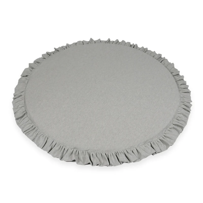 Tapis de jeu bébé rond 100 cm avec volant en jersey