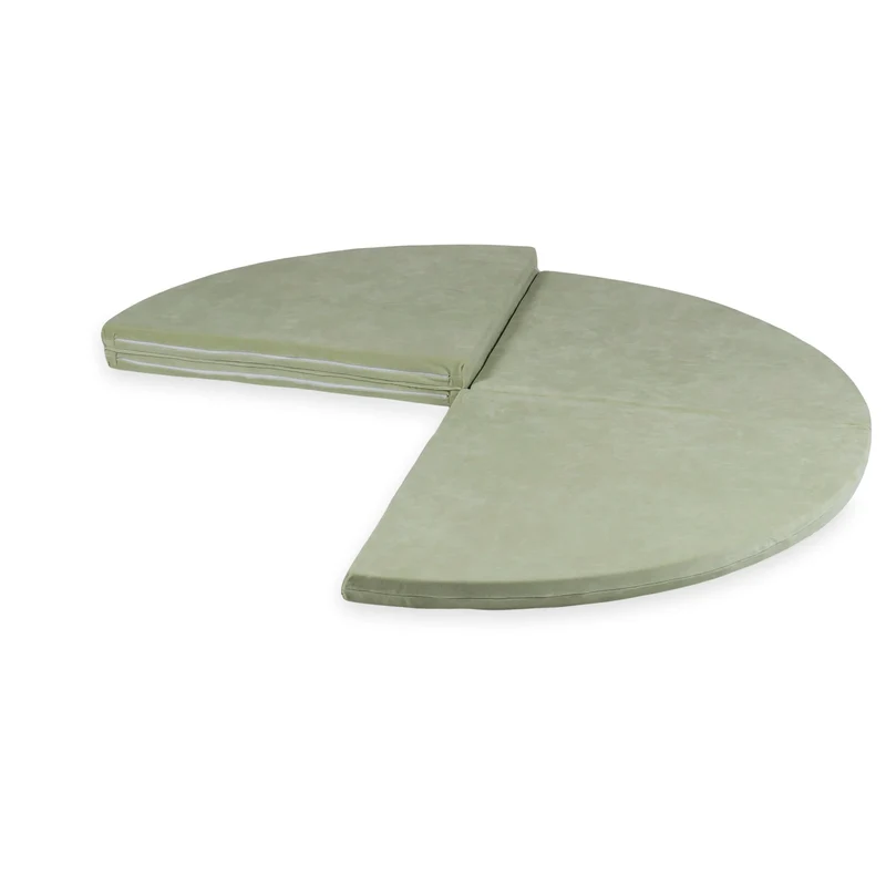 Tapis de jeu bébé rond 160cm en velvet soft