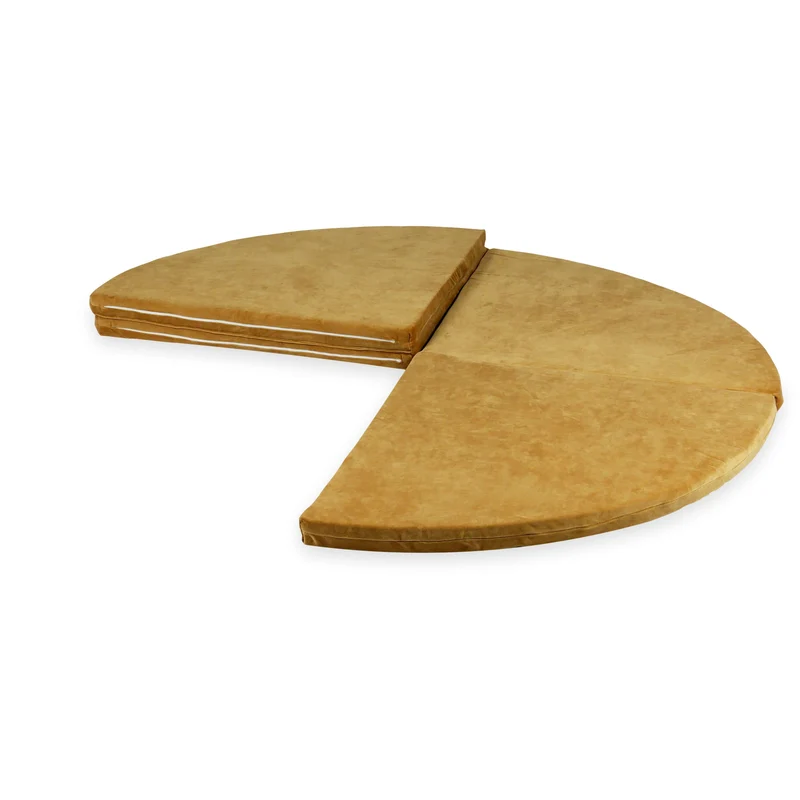 Tapis de jeu bébé rond 160cm en velvet soft