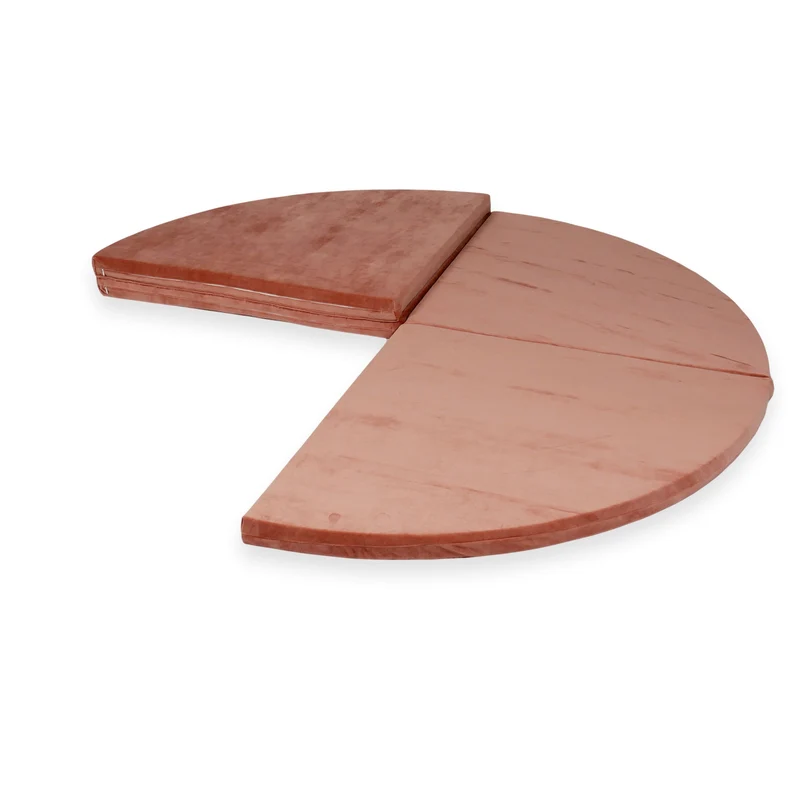 Tapis de jeu bébé rond 160cm en velvet soft