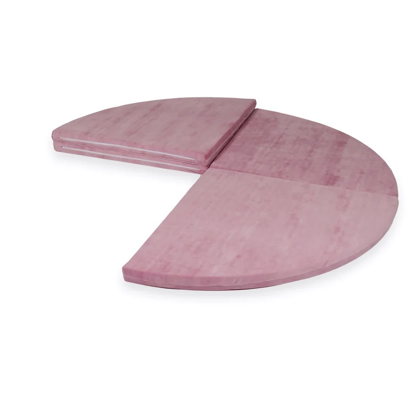 Tapis de jeu bébé rond 160cm en velvet soft