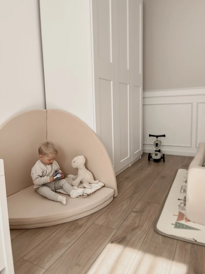 Tapis de jeu bébé rond 160cm en jersey