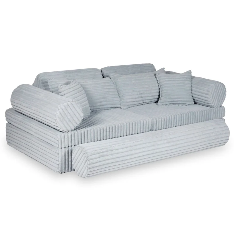 Canapé de jeu Montessori de luxe Tissu gaufré