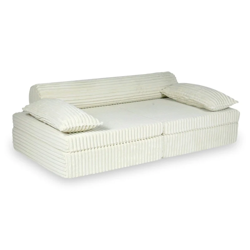 Canapé de jeu Montessori de luxe Tissu gaufré